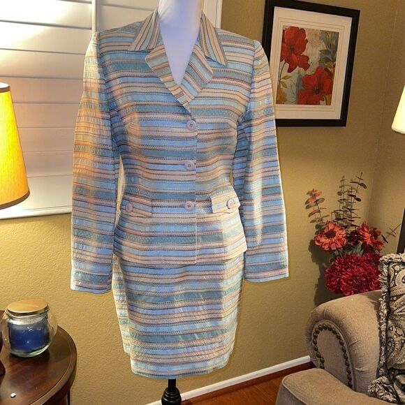 Vertigo Paris Pour La Ville Suit, 2-Piece Set, Jacket and Skirt, Size 12 🇫🇷 - Picture 1 of 11